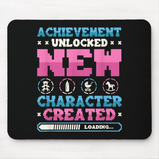 New Character D Gamer Pregnancy Announcement  Mousepad (Vorne)