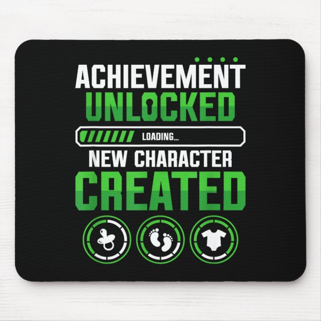 New Character D Gamer Pregnancy Announcement  Mousepad (Vorne)