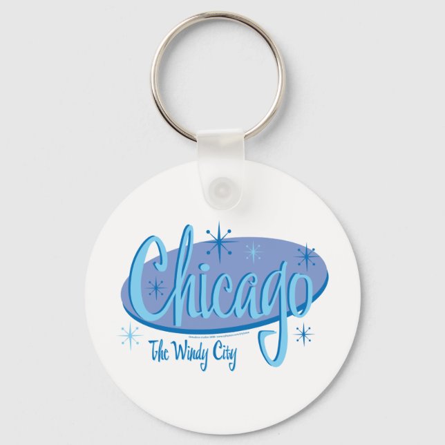 NEW-Chicago-Retro Schlüsselanhänger (Vorderseite)