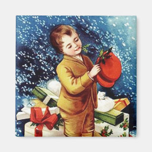 New Christmas Hat Vintag Magnet