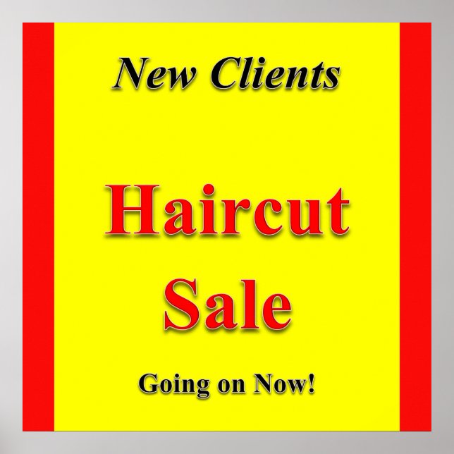 New Clients Haircut Sale Poster Matte (Vorne)