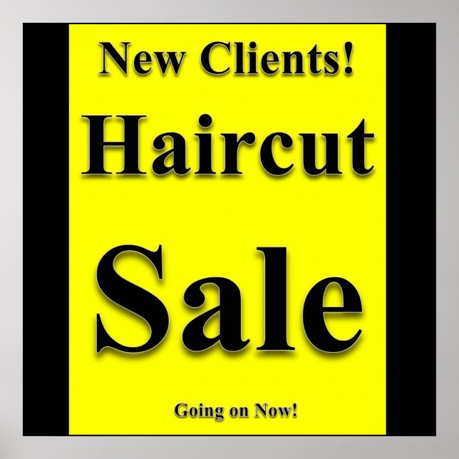 New Clients Haircut Sale Poster Matte (Vorne)