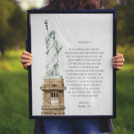 New Colossus Liberty Gedicht Poster