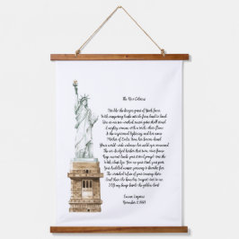 New Colossus Liberty Gedicht Wandteppich Mit Holzrahmen