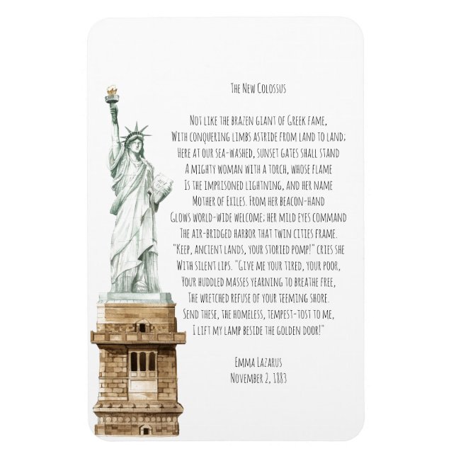 New Colossus Liberty Statue Magnet (Vertikal)