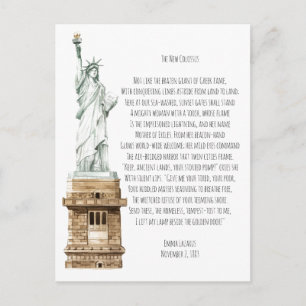 New Colossus Liberty Statue Postkarte
