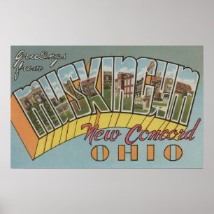 New Concord, Ohio - Muskingum Landkreis Poster