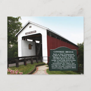 New Cumberland Covered Bridge Plaque Postkarte