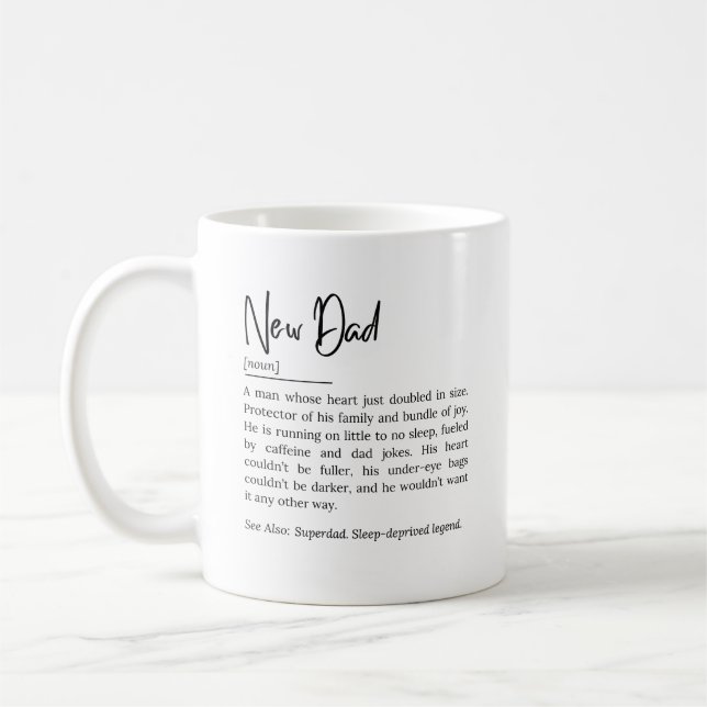 New Dad Definition – Funny and Heartwarming Quote Kaffeetasse (Links)