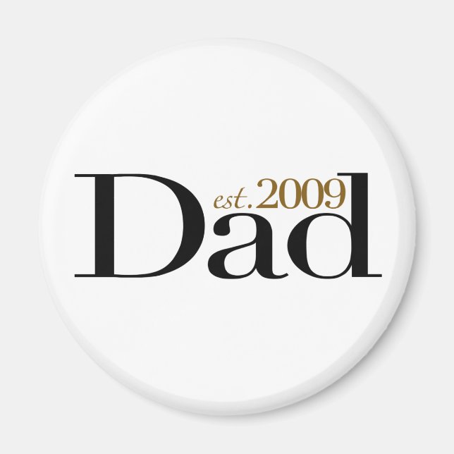 New Dad Est 2009 Magnet (Vorne)