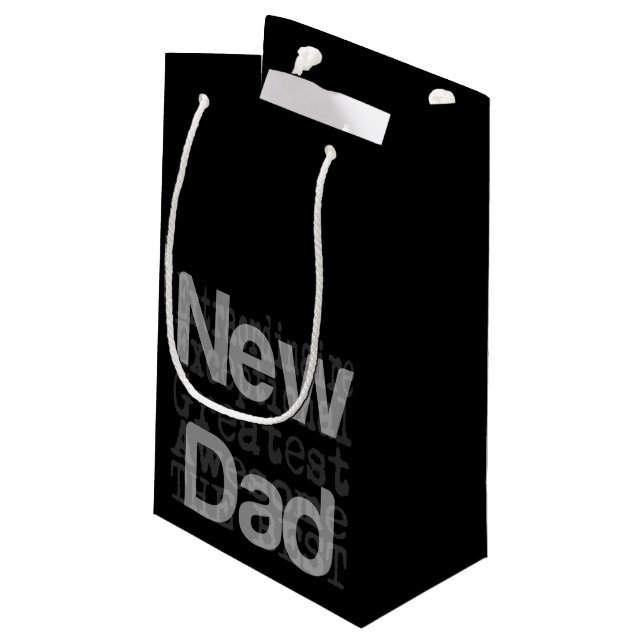 New Dad Extraordinator Kleine Geschenktüte (Rückseite Schrägansicht)