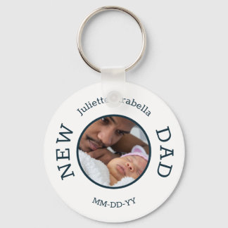 New Dad First Vater Custom Foto Personalisiert Schlüsselanhänger