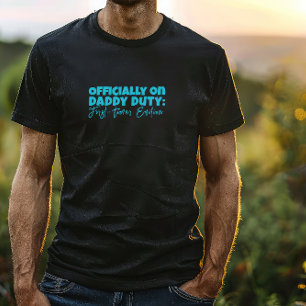 New Dad Geschenk Ironic Slogan blauer Brief T-Shirt