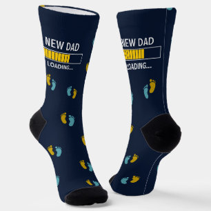 New Dad Loading..   Funny Niedlich Baby Footprint Socken