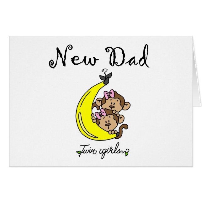 New Dad of Twin Girls Tshirts and Gifts (Vorderseite (Horizontal))