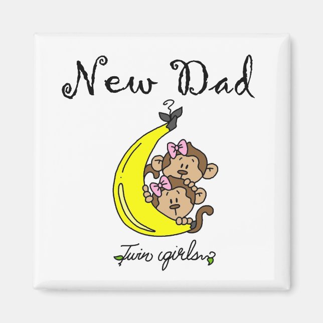 New Dad of Twin Girls Tshirts and Gifts Magnet (Vorne)