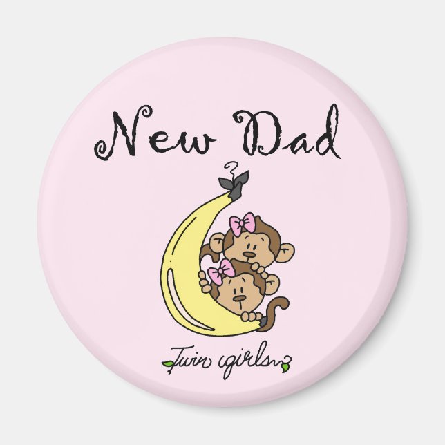 New Dad of Twin Girls Tshirts and Gifts Magnet (Vorne)