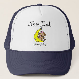 New Dad of Twin Girls Tshirts and Gifts Truckerkappe