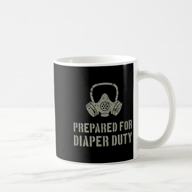 New Dad Prepared For Diaper Duty Funny Small  Kaffeetasse (Rechts)