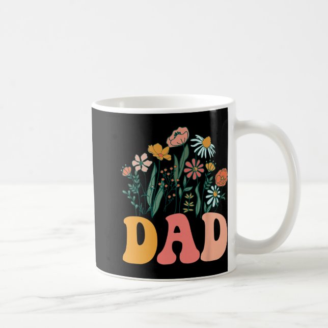 New Dad Wildflower First Birthday &amp; Baby Showe Kaffeetasse (Rechts)