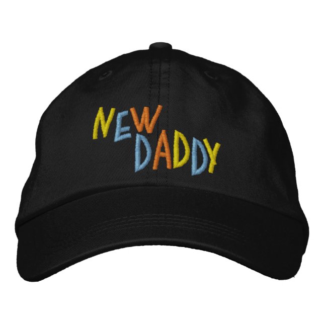 New Daddy Bestickte Baseballkappe (Vorderseite)
