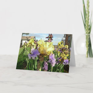 New Day Gardens Notecard-Iris 'Edith Wolford' W Karte