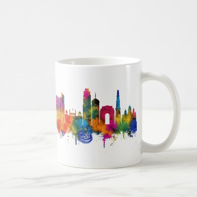 New Delhi India Skyline Kaffeetasse (Rechts)