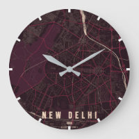 New Delhi Indien Stadtplan Minimal