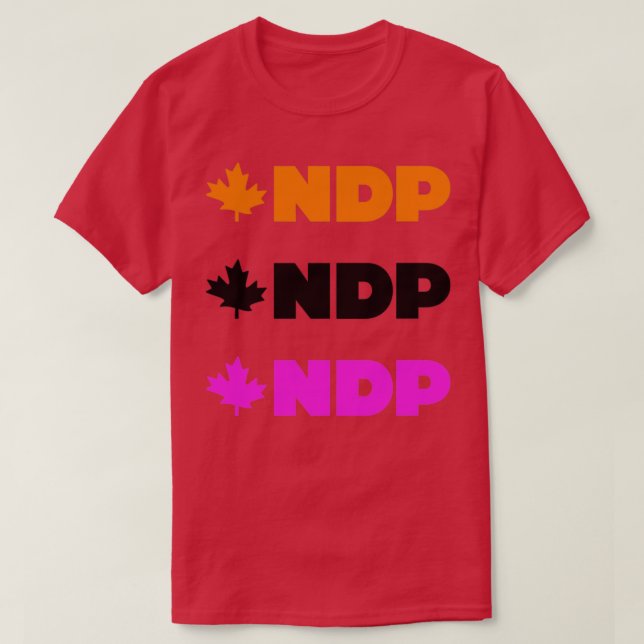 New Democratic Party NDP Sticker Pack Kanada Polit T-Shirt (Design vorne)