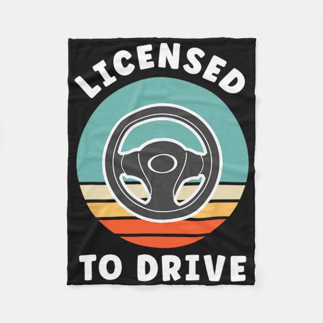 New Driver Driver's Permit Celebration Teen Driver Fleecedecke (Vorderseite)