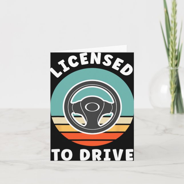 New Driver Driver's Permit Celebration Teen Driver Karte (Vorderseite)
