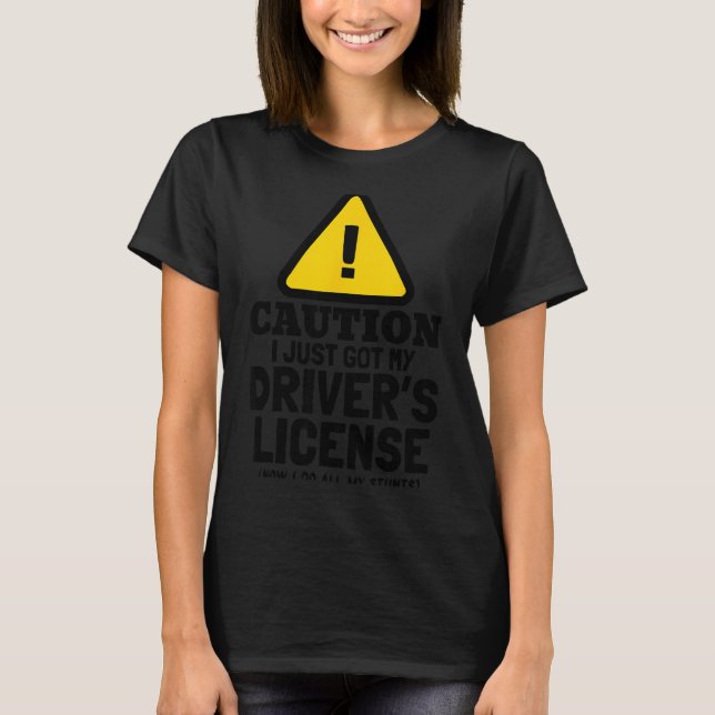 New Driver Funny For Teen Girls And Boys Student  T-Shirt (Vorderseite)