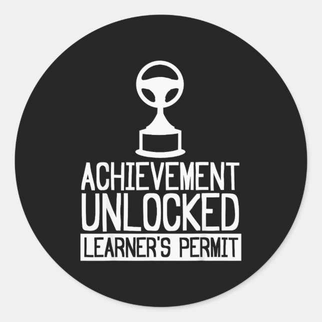 New Driver Learner Permit Driving School - Driver' Runder Aufkleber (Vorderseite)