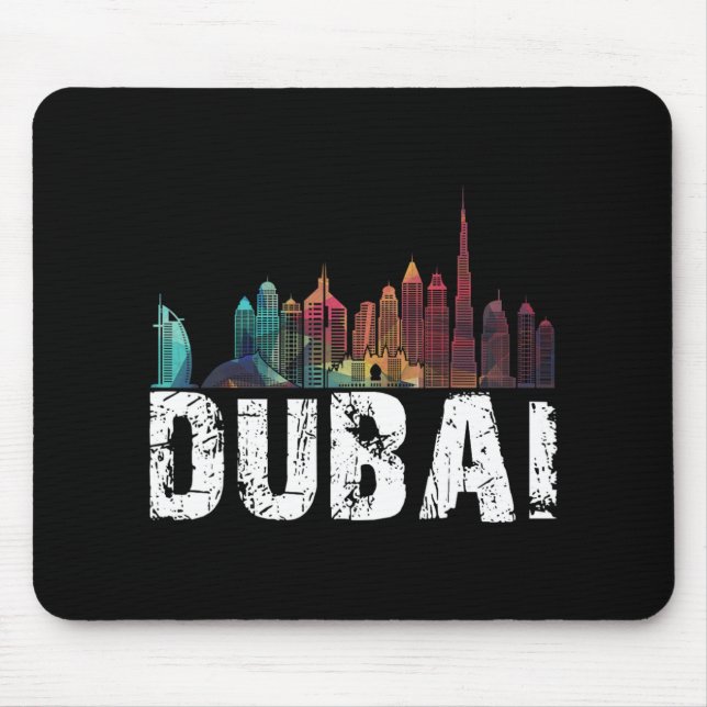 New Dubai Love Skyline Uni For Holidays In Dubai  Mousepad (Vorne)