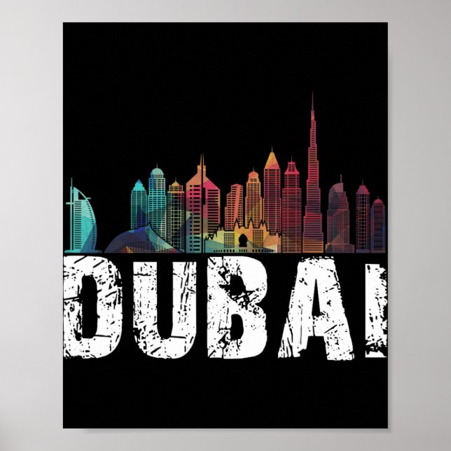 New Dubai Love Skyline Uni For Holidays In Dubai  Poster (Vorne)