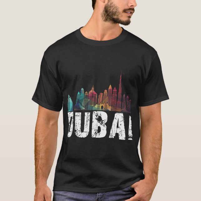 New Dubai Love Skyline Uni For Holidays In Dubai  T-Shirt (Vorderseite)