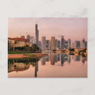 New Dubai Skyline Postkarte