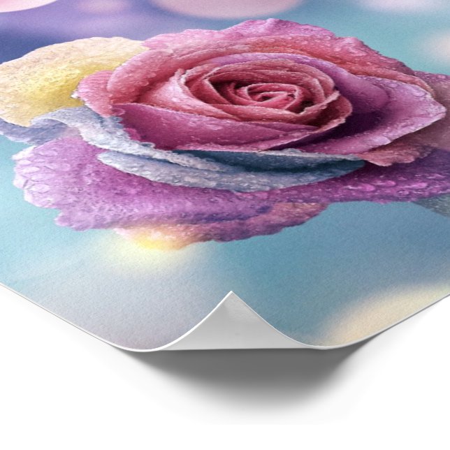 New Eden Hummingbird & Rose Poster (Ecke)