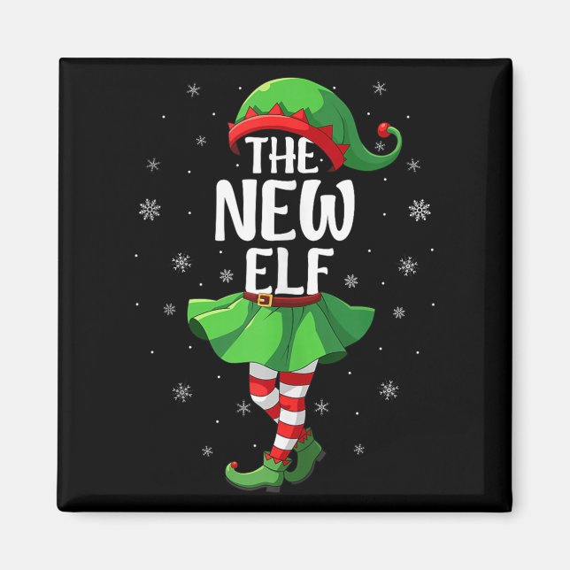 New Elf Christmas Girls Kids Women Elf Squad Xmas  Magnet (Vorne)