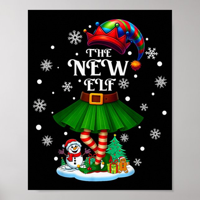 New Elf Squad Xmas Women Girls Mom Christmas Famil Poster (Vorne)