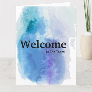New Employee Welcome Watercolor Card Karte