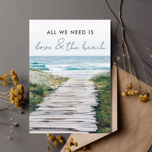 New England Beach Eloped Wedding Ankündigung
