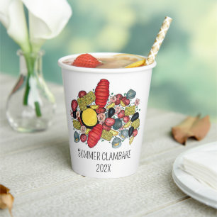 New England Clambake Lobster Boil Block Party Pappbecher