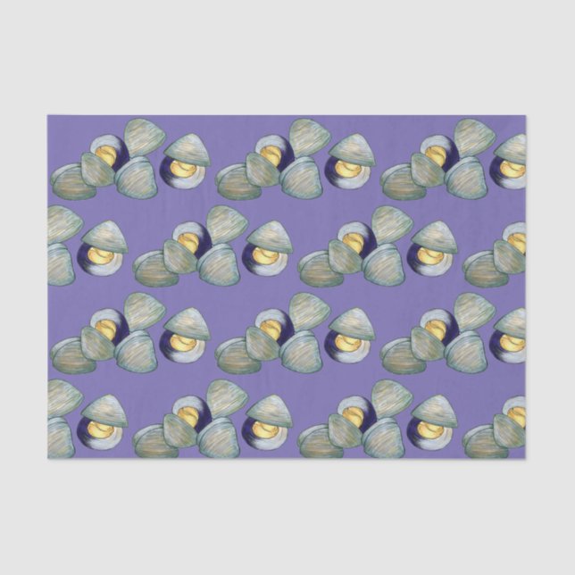 New England Clams Clambake Beach Summer Seafood Seidenpapier (Vorderseite)