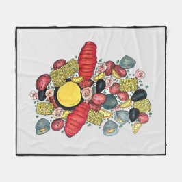 New England Clams Lobster Clambake Seafood Dinner Fleecedecke