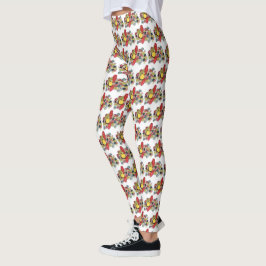 New England Clams Lobster Clambake Seafood Dinner Leggings