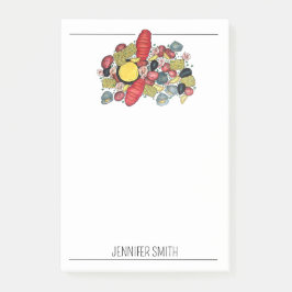 New England Clams Lobster Clambake Seafood Dinner Post-it Klebezettel