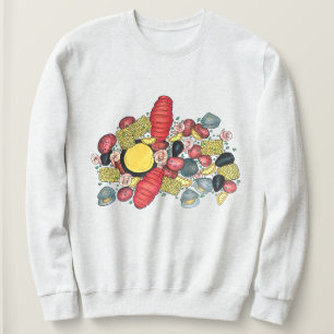 New England Clams Lobster Clambake Seafood Dinner Sweatshirt