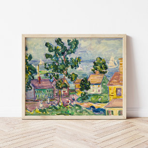 New England Coastal Village   Maurice Prendergast Poster