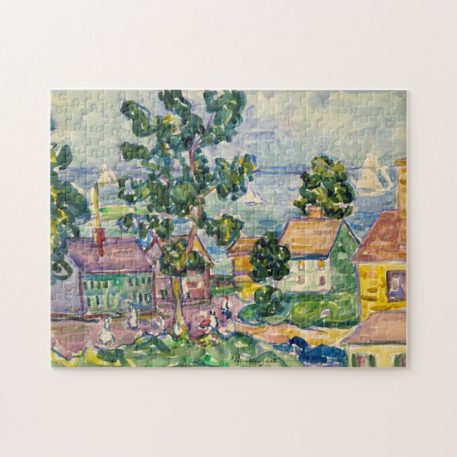 New England Coastal Village | Maurice Prendergast Puzzle (Horizontal)